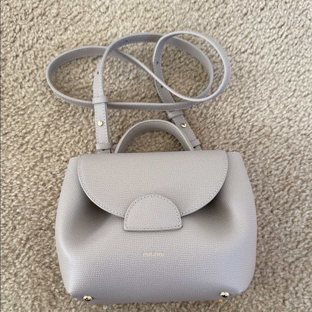 Polene numero in nano in textured taupe